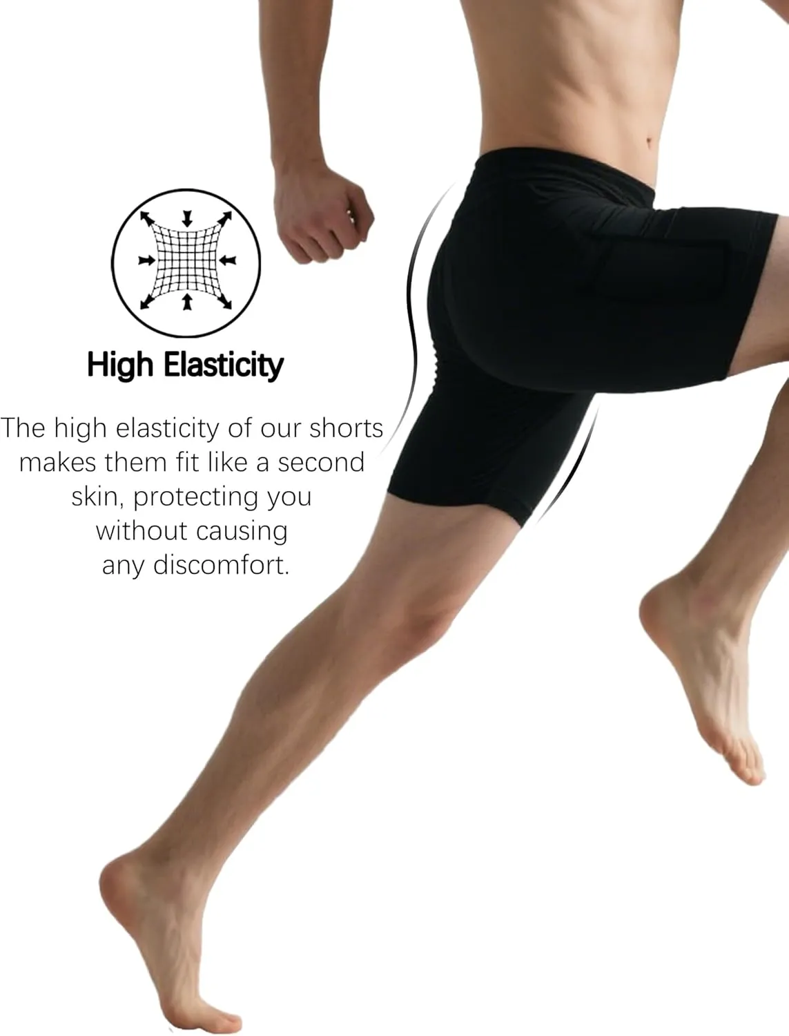 6 Pack Compression Shorts with Pocket Men Sports Workout Performance Athletic Running Underwear Shorts Spandex