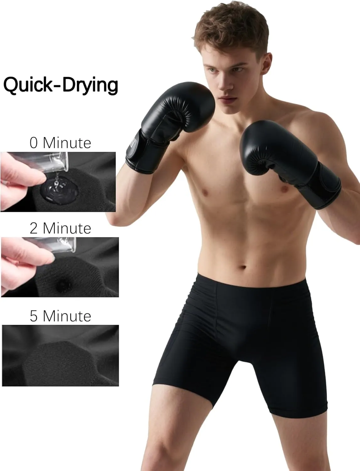 6 Pack Compression Shorts with Pocket Men Sports Workout Performance Athletic Running Underwear Shorts Spandex