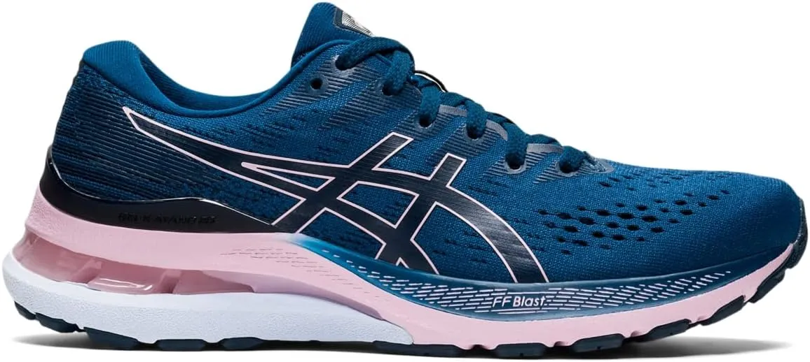 ASICS Women's Gel-Kayano 28 Running Shoes, 6.5, MAKO Blue/Barely Rose