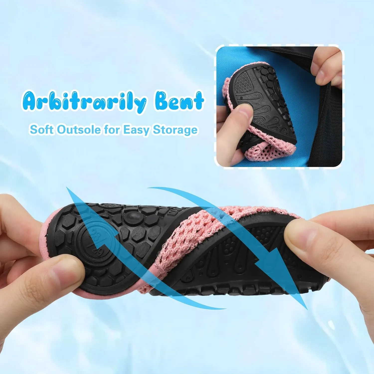 Besroad Kids Water Shoes Girls Boys Quick Dry Aqua Socks Barefoot Non Slip Beach Swim Surf Shoes