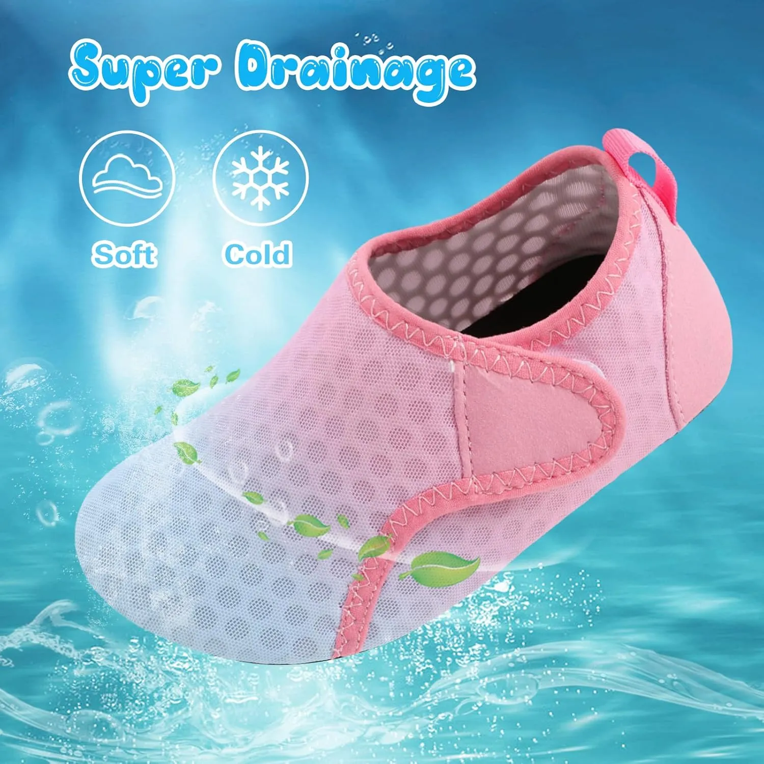 Besroad Kids Water Shoes Girls Boys Quick Dry Aqua Socks Barefoot Non Slip Beach Swim Surf Shoes