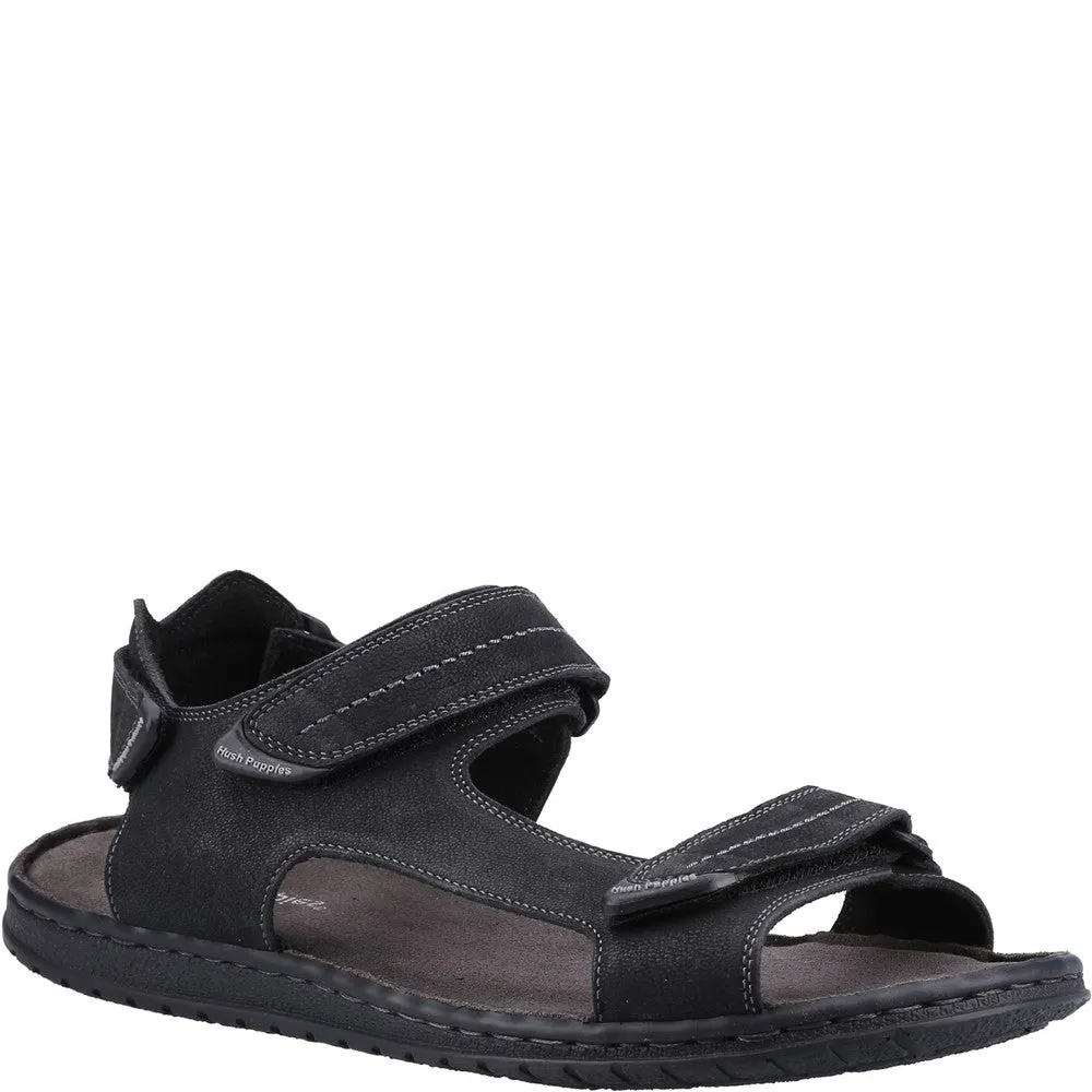 Black Neville Quarter Strap Sandals