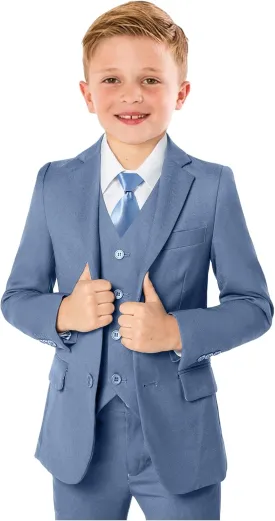 Boys?? Formal Suit 5 Piece Set, Toddler Tuxedos for Wedding, Suits for Teens Boy Dress School Clothes