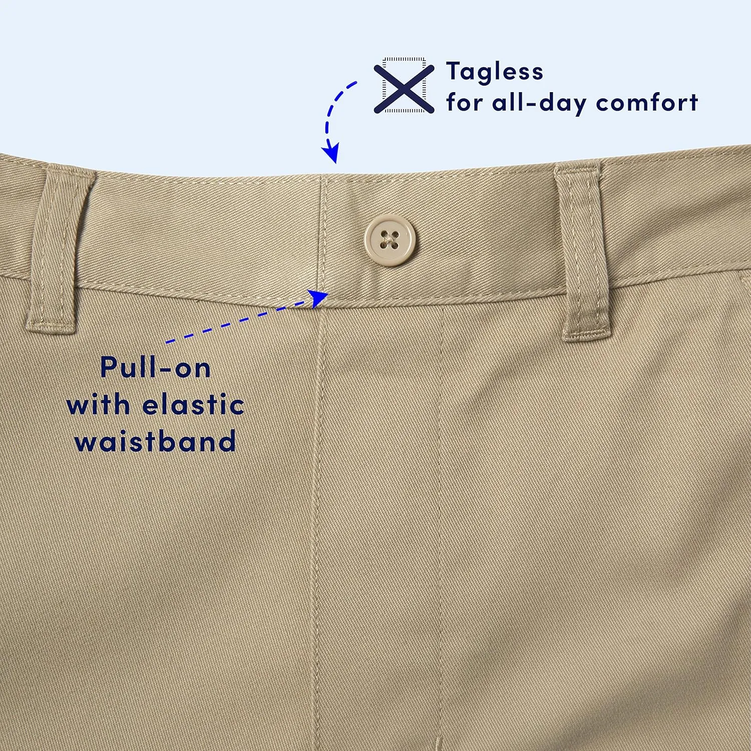 French Toast Boys' Pull-on Relaxed Fit School Uniform Pant (Standard & Husky)