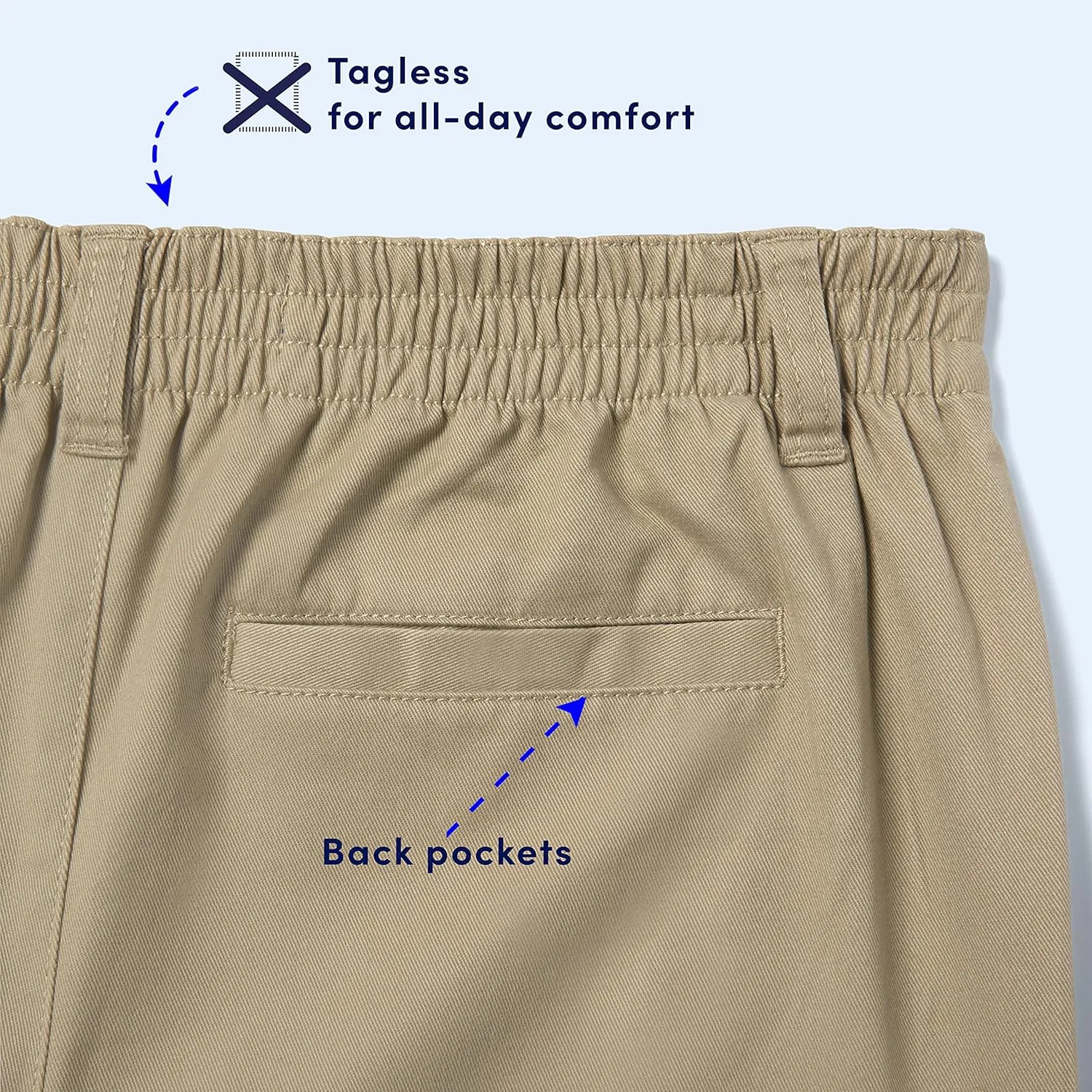 French Toast Boys' Pull-on Relaxed Fit School Uniform Pant (Standard & Husky)