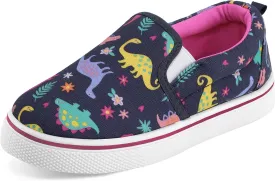 K KomForme Toddler Girls Boys Shoes Little Kids Slip on Canvas Sneakers for Running/Walking