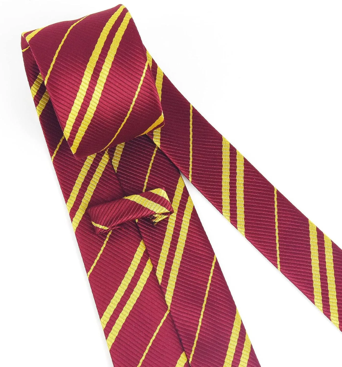 MISS FANTASY Cosplay Tie for Halloween Party, Unisex Adult & Kids Necktie Costume Accessory (Red and Gold)
