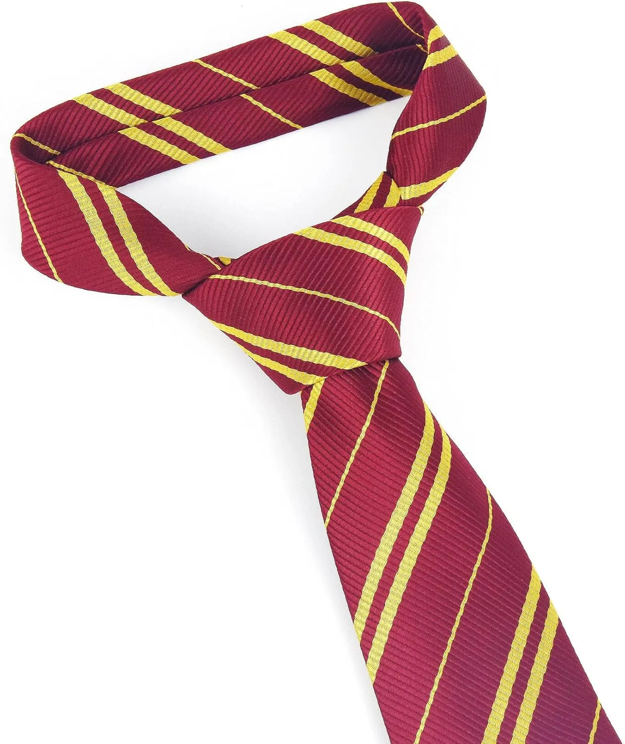 MISS FANTASY Cosplay Tie for Halloween Party, Unisex Adult & Kids Necktie Costume Accessory (Red and Gold)