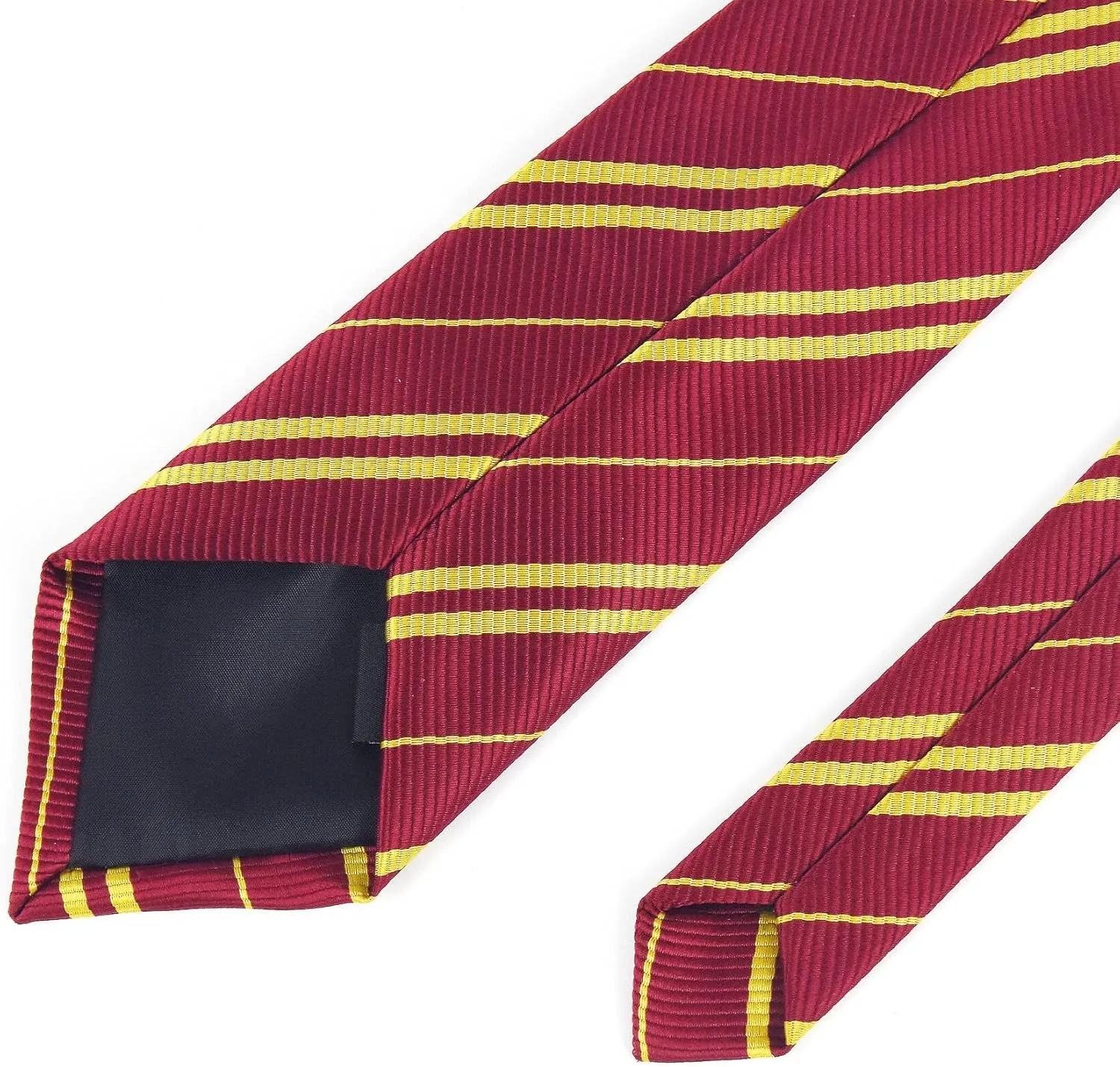 MISS FANTASY Cosplay Tie for Halloween Party, Unisex Adult & Kids Necktie Costume Accessory (Red and Gold)