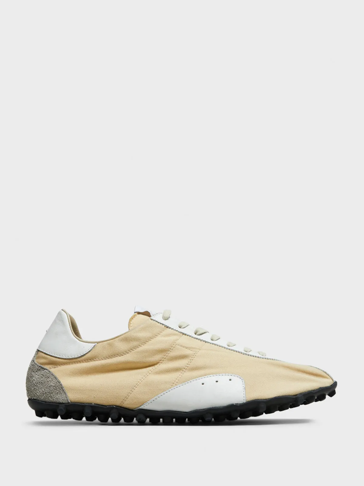 Sprinters Low Top Sneakers in Yellow Pale, White and Antique White