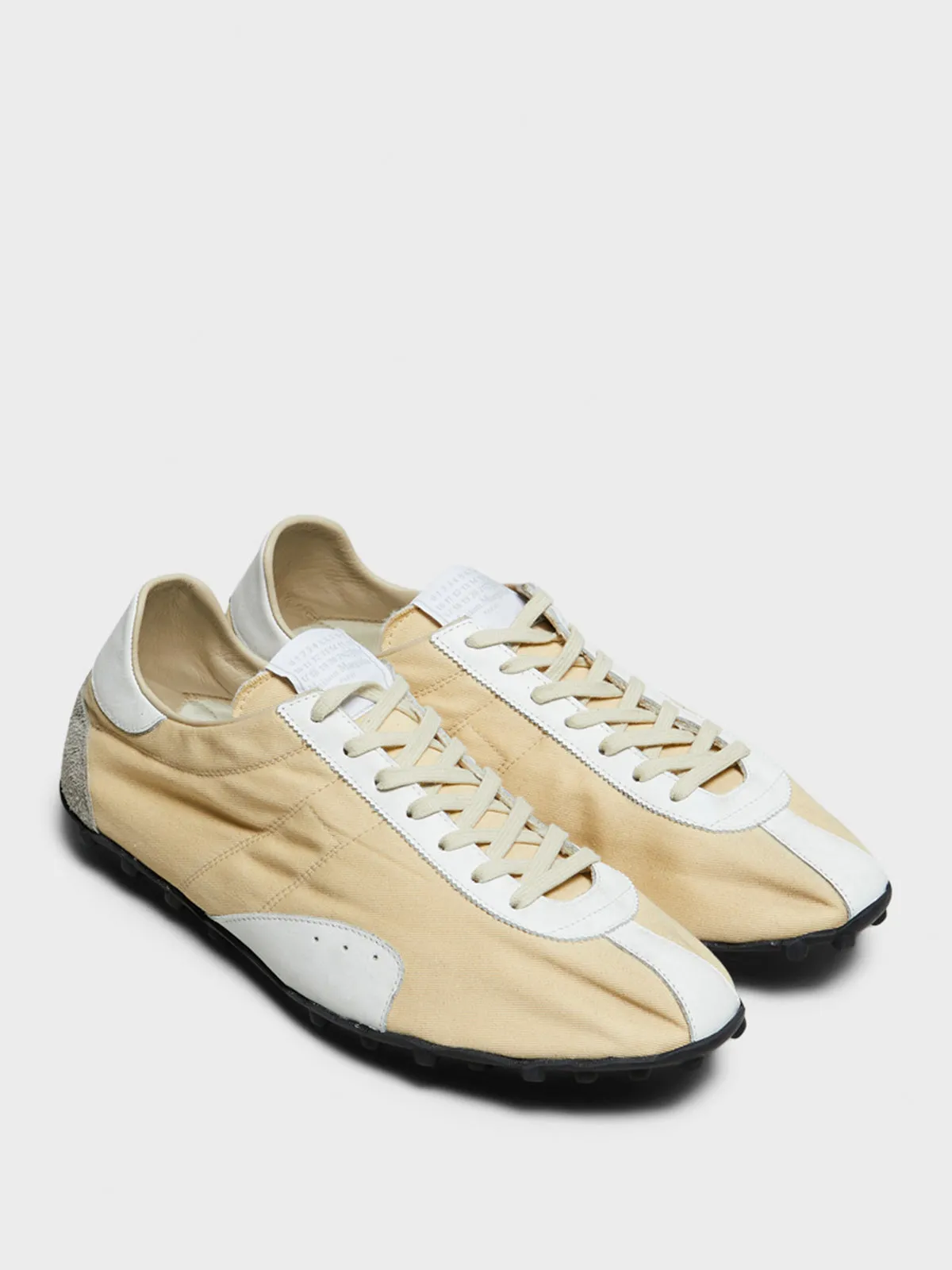 Sprinters Low Top Sneakers in Yellow Pale, White and Antique White