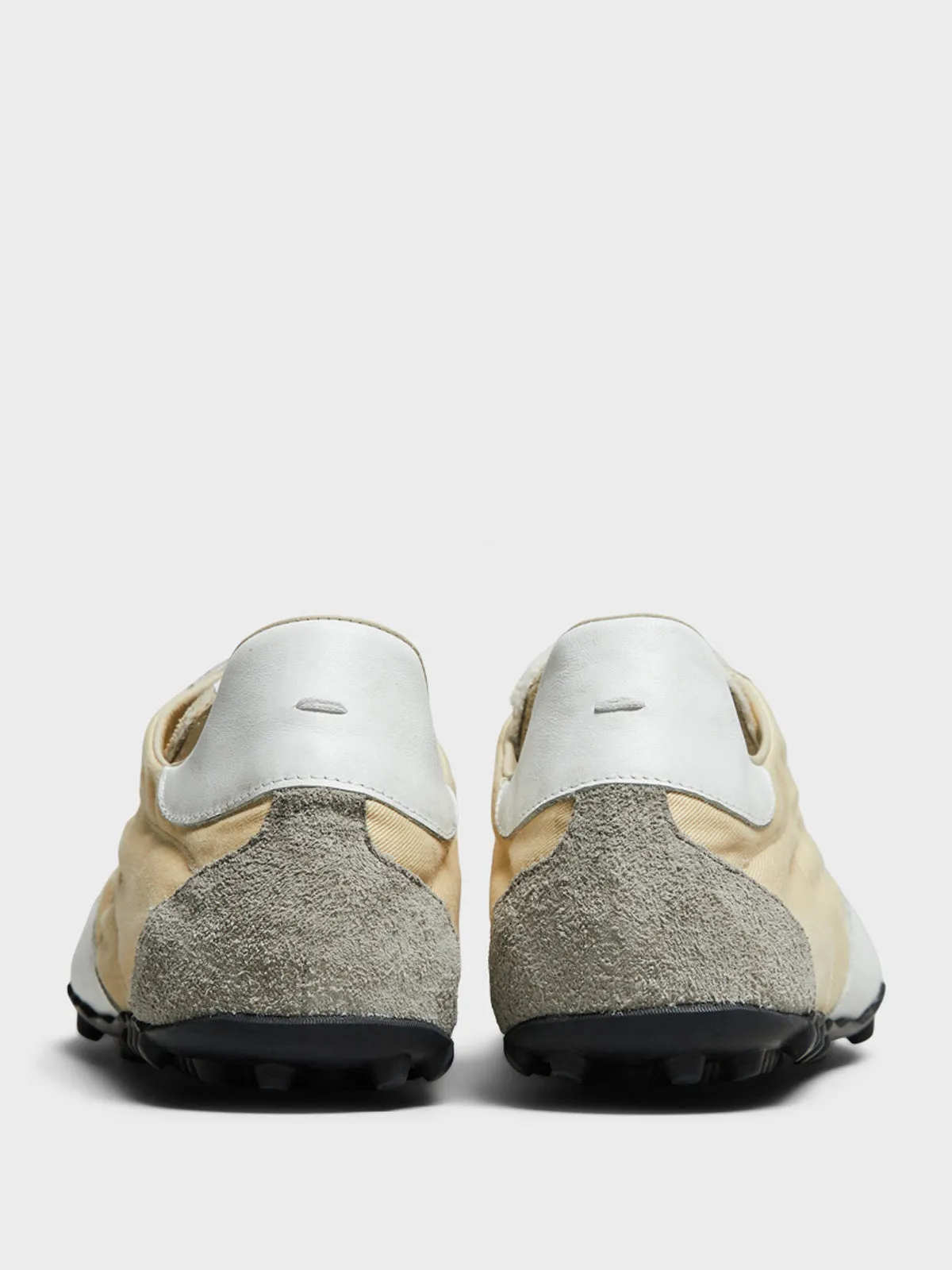 Sprinters Low Top Sneakers in Yellow Pale, White and Antique White