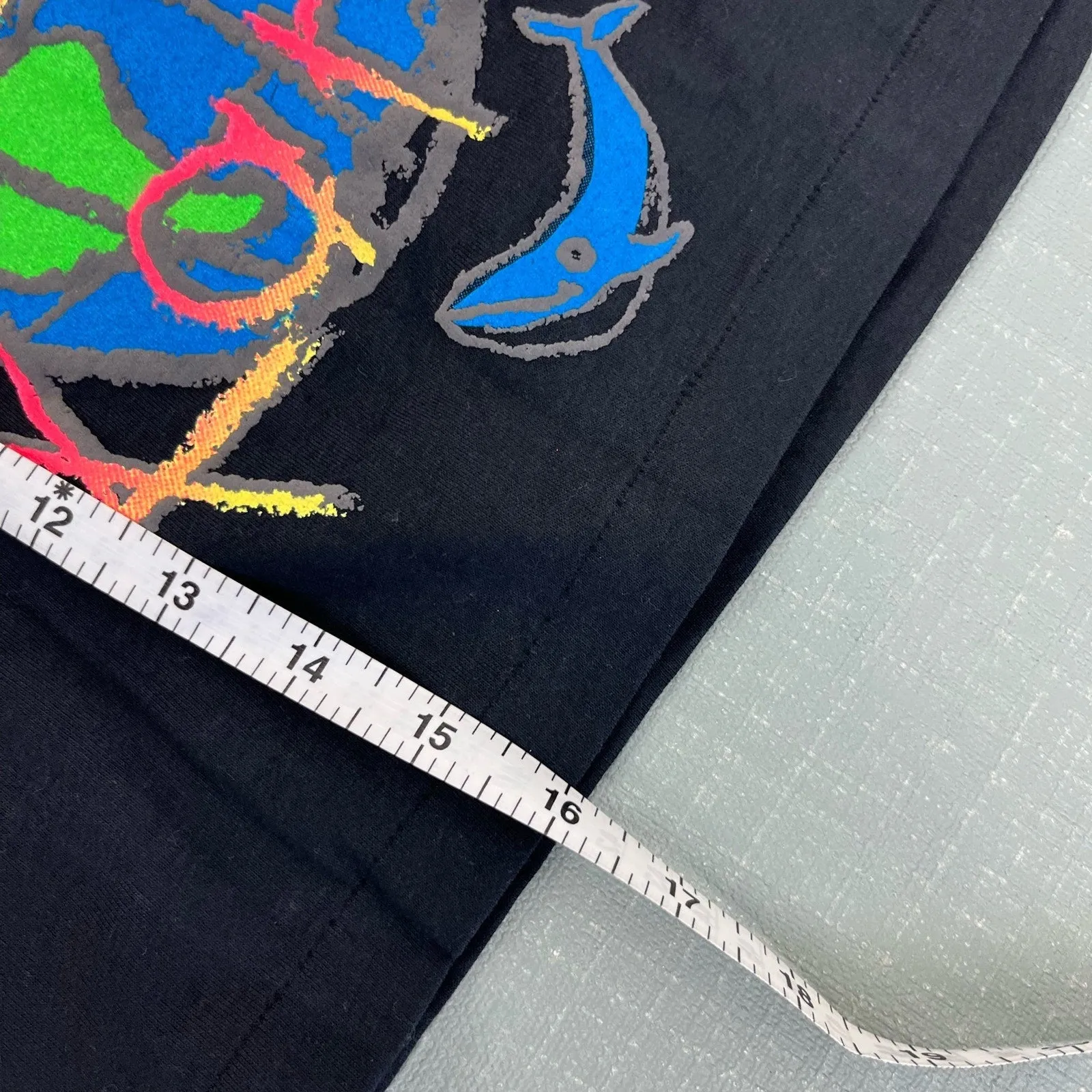 Vintage 90s OP "Kids Kare" Short Sleeve Black Tee S/M NWOT