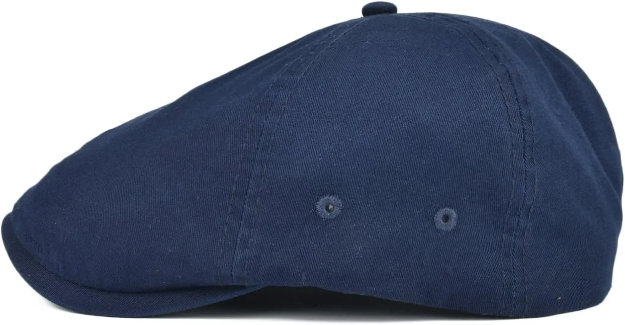 VOBOOM Cotton Washing Flat Cap Cabbie Hat Gatsby Ivy Irish Hunting Newsboy
